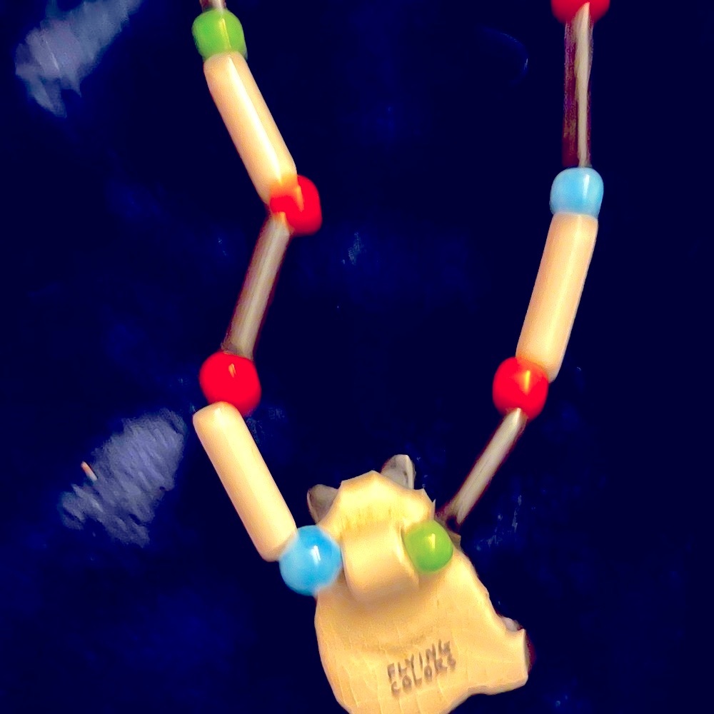Vintage Flying Colors Ceramic Panda Bear Necklace - Picture 2 of 4